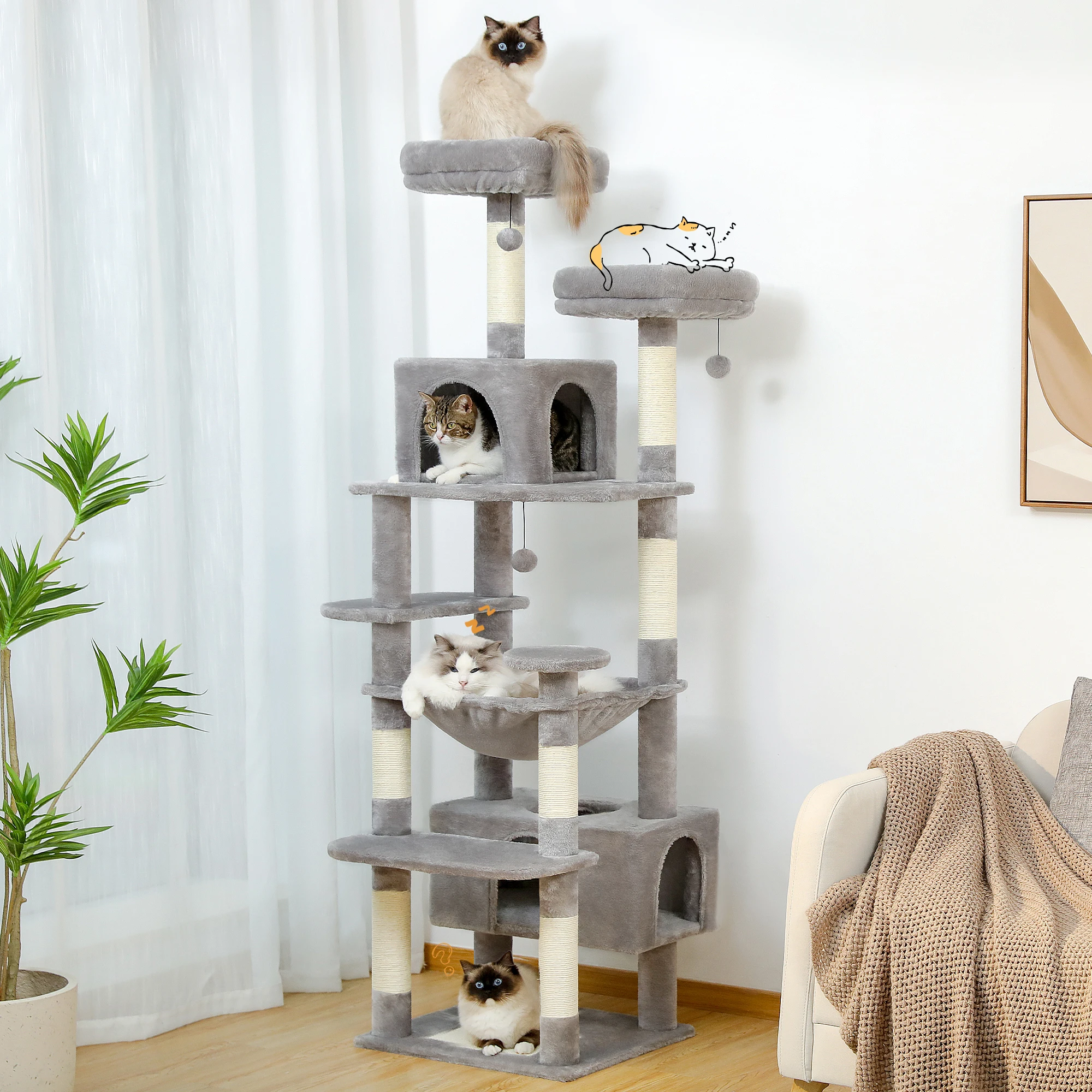 SkyClimb™ Deluxe Cat Tree Tower